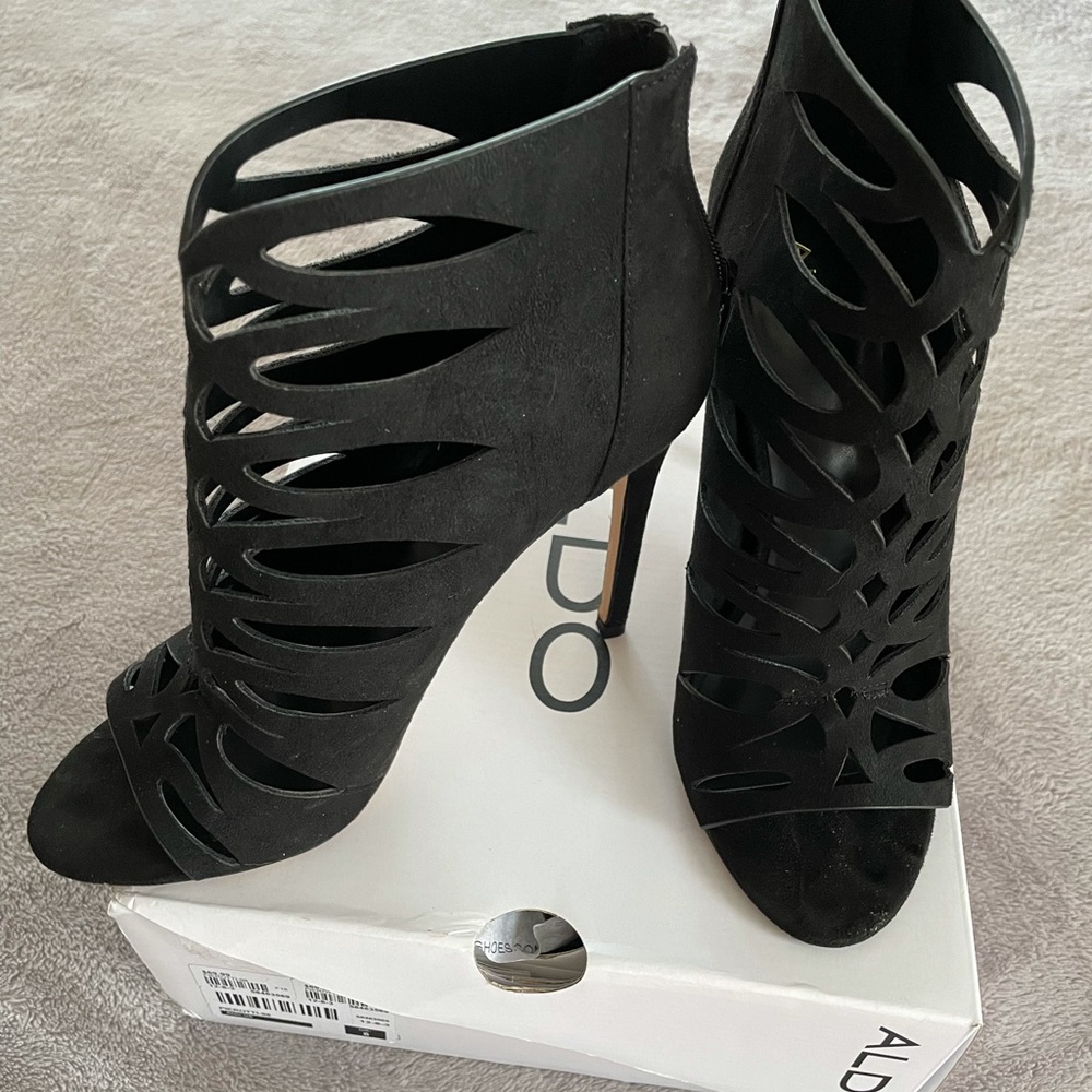 ALDO black stiletto heels. Size 8.